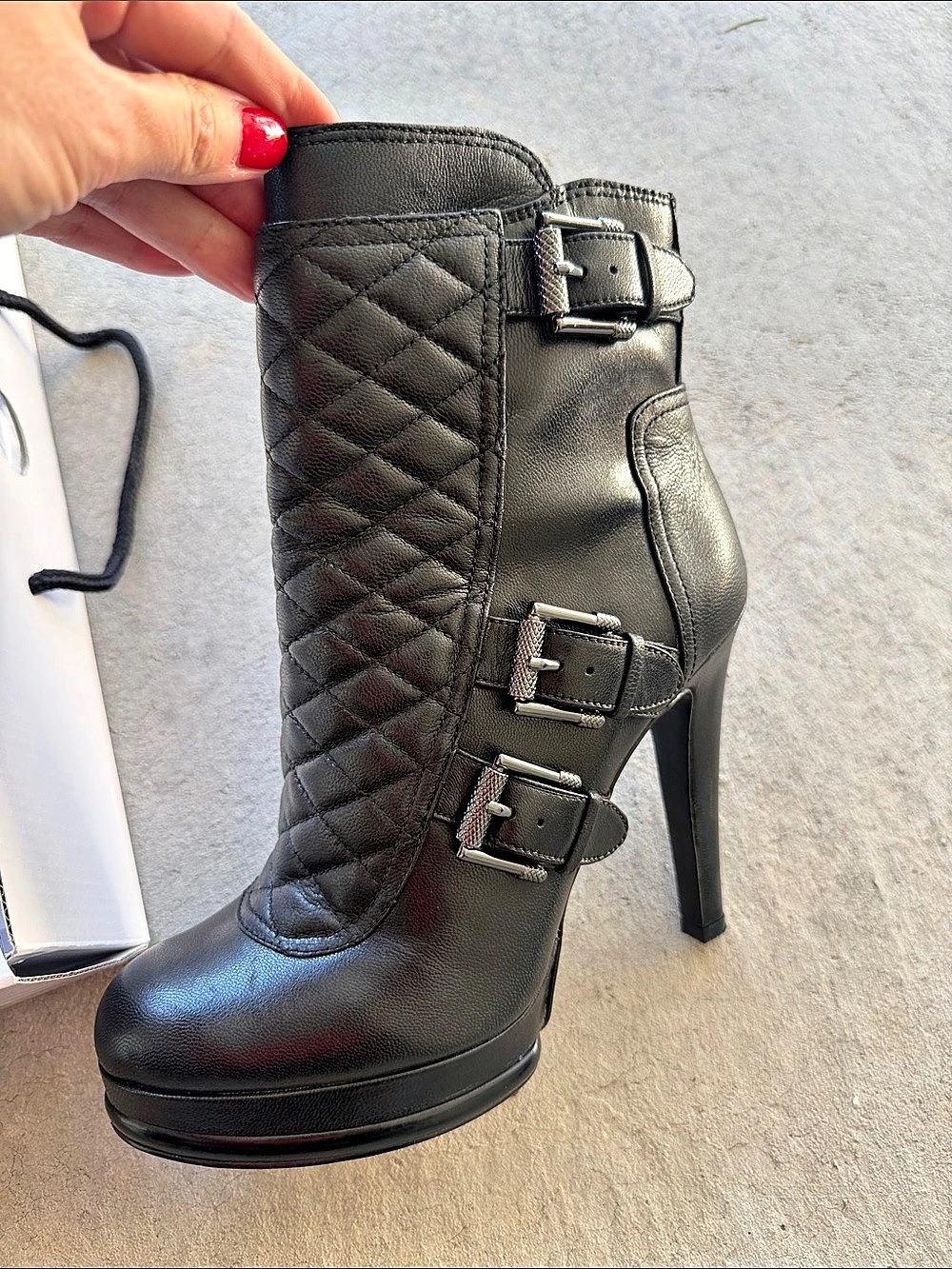 Nine West NWASPIDA Black Heeled Boots US 8